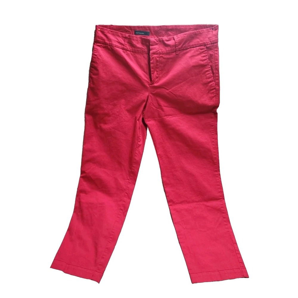 Kut From Kloth Magenta Mid Rise Stretch Crop Trouser Pants Women's Size 6